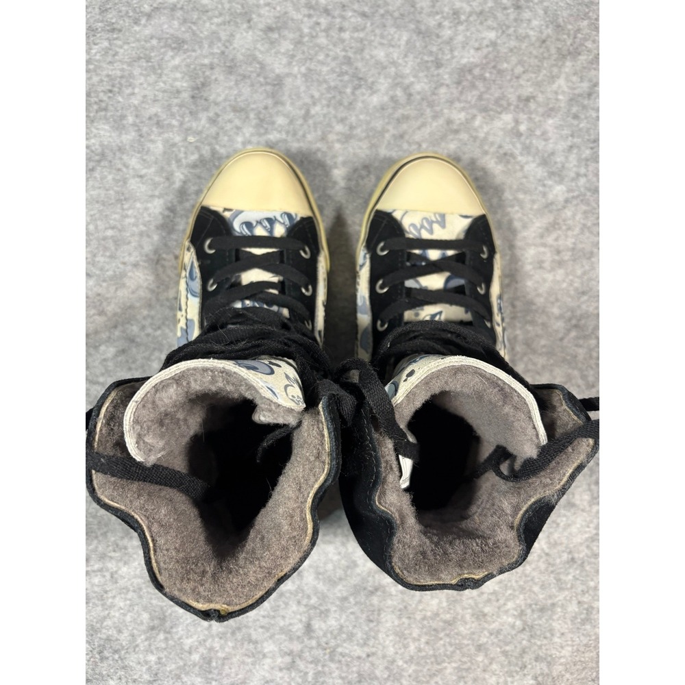 UGG Stellah Claw Graffiti Fur Lined High Top Sneakers Short Boots RARE/DISC Sz 5 - Picture 5 of 9